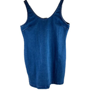 New Look denim jumper dress large